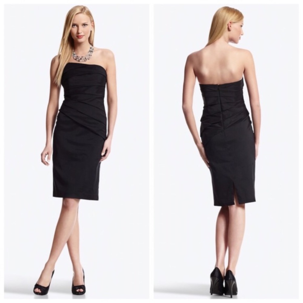 NWT Gorgeous WHBM Formal Satin Strapless Dress